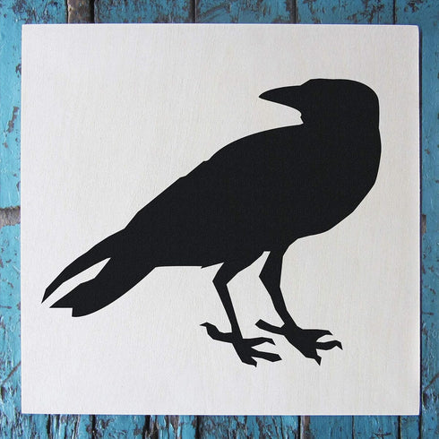 Stencil1 Raven Stencil - Durable Quality Reusable Mylar Stencils - Great for Halloween & Pumpkin Decorating Art Craft - 5.75" x 6"...