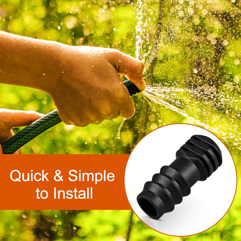 1/2 inch Drip Irrigation Fittings, 15 Pcs Barbed End Plug Connectors for 1/2" Irrigation Tubing (0.52"ID -0.64" OD), Goof Plug End Caps Plastic Pl...