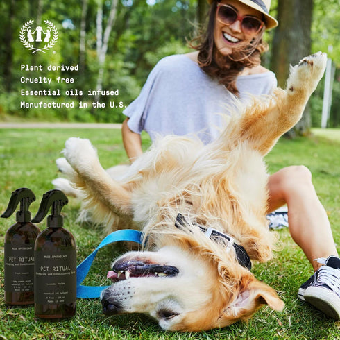 Muse Apothecary Pet Ritual Detangling Spray for Dogs & Cats, Pet Detangler Spray for Dogs, Dog Detangler Spray Dematting Conditioner, Dog Detangli...