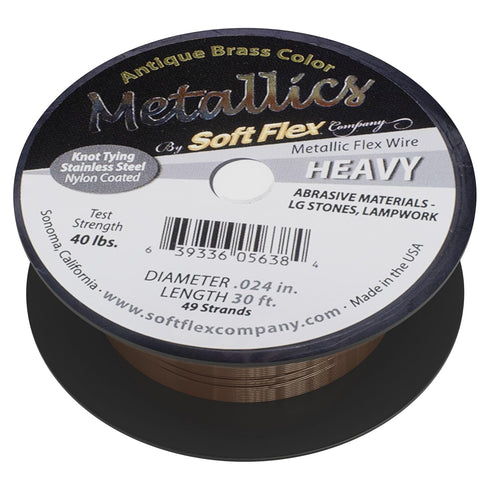 Soft Flex 49 Strand Beading Wire - Heavy 0.24 Diameter - 30 Feet Nylon Design Wire...