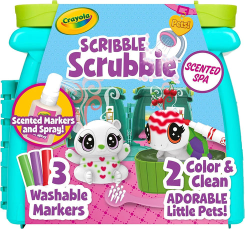 Crayola Scribble Scrubbie Pets Scented Spa, Animal Toy Playset, includes Washable & Scented Markers, Gifts for Girls & Boys, Ages 3+...