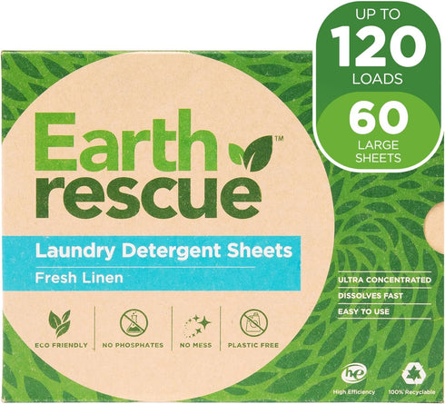 Laundry Detergent Sheets - Up To 120 Loads (60 Sheets) - Ultra Concentrated Liquidless Dry Laundry Detergent, Ideal For Sensitive Skin, Eco Friend...