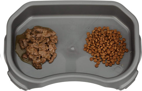 Neater Pet Brands Big Bowl - Extra Large Bowl for Cats or Small Dogs - Large Surface Area (8 Cups Capacity, Gunmetal Grey)...