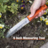 HAUSHOF Hori Hori Garden Knife 7”Stainless Steel Serrated Blade with Cutting Edge, Gardening Tool with Leather Sheath for Weeding, Planting, Diggi...