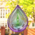Wind Spinner 12-inch 3D Stainless Steel for Garden Decor, Water DropPurple Green - Worth Gift Holiday Decor GWS...