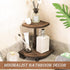 Tikea Decorative Wood Riser for Display, 2-Tier Rustic Corner Shelf for Kitchen Bathroom Counter Decor, Pedestal Stand for Soap Dispenser, Candle ...