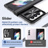 Wousunly Compatible with Samsung Z Fold 4 Case with Camera Lens Protector Slide Black,Phone Samsung Galaxy Z Fold 4 Case Silicone Transparent Shoc...