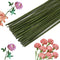 18 Gauge Green Flexible Paddle,50 Pcs Dark Green Floral Stem Wire Flower Stems Floral Paper Wrapped Wire for Crafts Flower Arrangements Flower Mak...