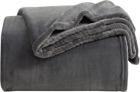 KMUSET Fleece Blanket Throw Size Dark Grey Lightweight Super Soft Cozy Fuzzy Bed Blankets Microfiber Factory Shop...