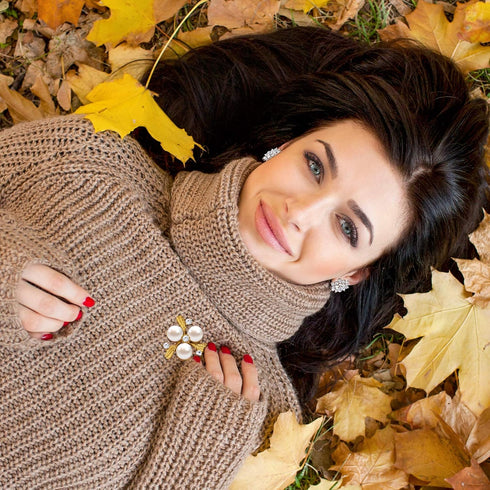 Hicarer 44 Pieces Pearl Rhinestone Buttons Rhinestone Faux Pearl Embellishments Brooch Alloy Floral Pendants for Jewelry Making Party Wedding Brid...