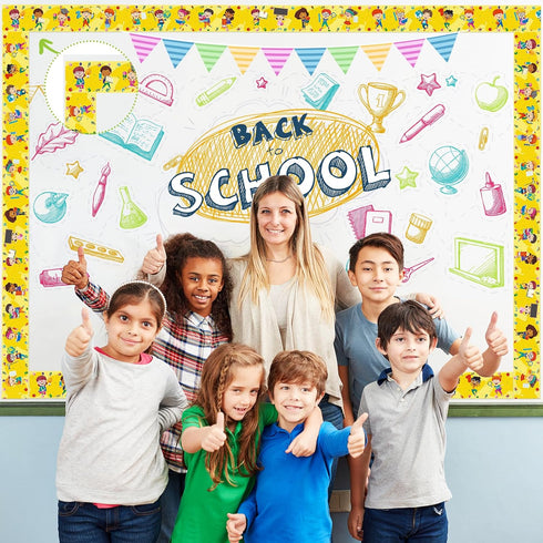 Diversity Classroom Bulletin Board Borders Decorations,All are Welcome Student Classroom Bulletin Border Trims for School Preschool Classroom Boar...