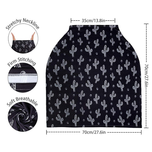 Metplus Baby Car Seat Cover, Infant Carseat Canopy, Nursing Breastfeeding Cover, Stretchy Carrier Covers for Stroller/Shopping Cart, Newborn Regis...