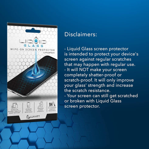 LIQUID GLASS Screen Protector Wipe On Scratch and Shatter Resistant Nano Protection for All Phones Tablets Smart Watches - Universal (New and Adva...