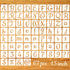 1.5 Inch Letter Symbol Stencils for Painting on Wood, 67 Pcs Calligraphy Letters Numbers Signs Drawing Templates Stencils Reusable Cursive Letteri...