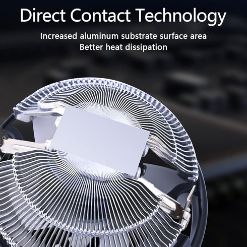 1500RPM Central Processing Unit (CPU) Fan, 120MM Aluminum Extruded CPU Cooling Fan for Computer CPU Cooling, for Intel LGA 1155 1151 775 1366 (Fix...