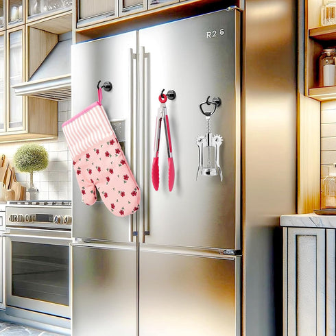 FINDMAG Magnetic Hooks N52, 50lbs Heavy Duty Rare Earth Magnetic Hooks for Hanging, Neodymium Magnet with Hooks for Refrigerator, Home, Kitchen, O...