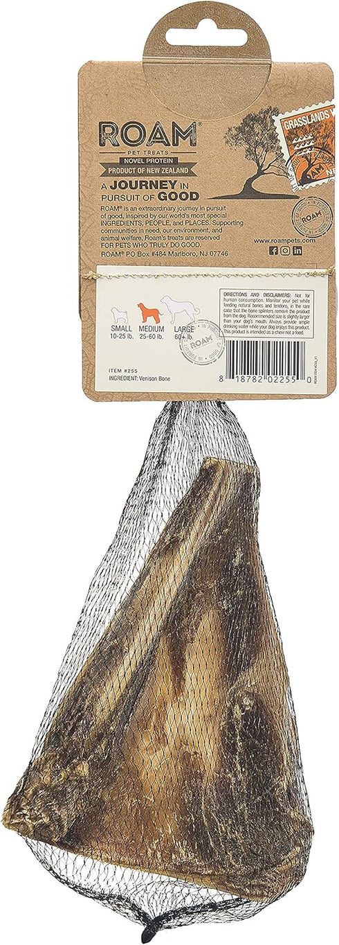 ROAM Pet Treats Bucky Chucky – Grasslands Venison Dog Bone, Single Ingredient, All Natural, Grain-Free, & Gluten-Free...