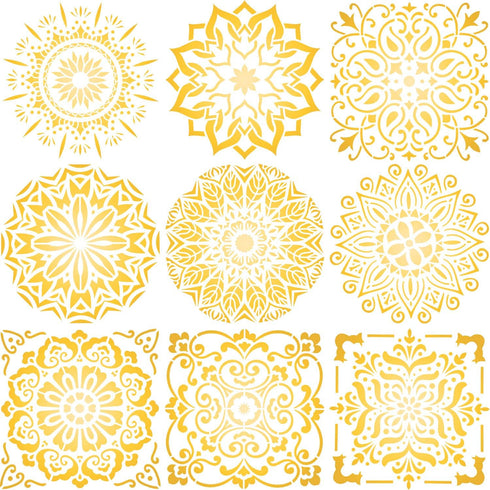 12 x 12 Inch Mandala Painting Stencil Reusable Laser Cut Painting Template Floor Wall Tile Fabric Furniture Stencils Painting Stencils Party Favor...