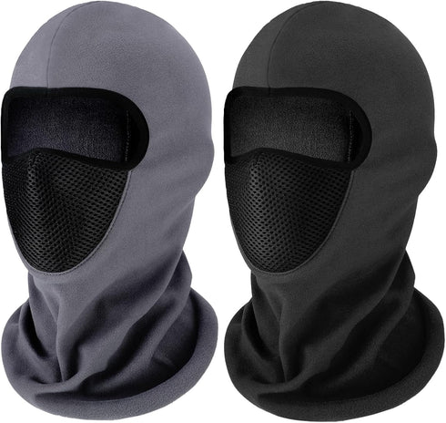 Balaclava Ski Mask 2 Pcs Fleece Thermal Winter Mask Windproof Motorcycle Full Face Mask Head Face Cover for Women Men Outdoor Skiing Cycling Snowb...