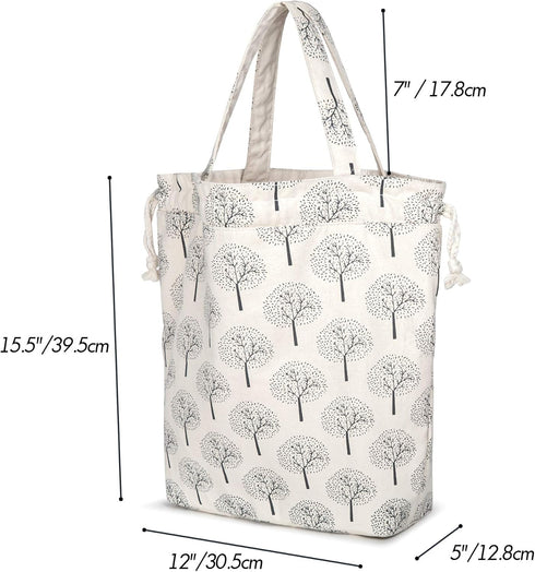 Teamoy Knitting Tote Bag with Drawstring Closure, Portable Yarn Storage Bag for Knitting Needles, Yarn Skein and Crochet Supplies, Tree (Bag Only)...