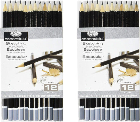 Royal & Langnickel Essentials Sketching Pencil Set, 12-Piece (2)...