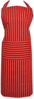 DII Professional and Commercial Grade, Chef Stripe Kitchen, Apron, Tango Red...
