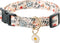 Cute Dog Collar Beige Flower Pattern for Boys and Girls Holiday Dog Collars Summer Fall Gift Adjustable for Small to Medium Breed Dogs (XS)...
