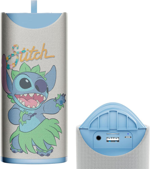 iJoy Stitch Speaker - Disney Lilo and Stitch Bluetooth Speaker, Splashproof, 3H Playtime, SD Slot/FM Radio, Stitch Hula Dancing, Portable Gift for...