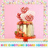 65.6ft Candyland Bulletin Board Border Self Adhesive Scalloped Border Trims Candyland Cutouts Bulletin Board for Candyland Classroom School Door D...