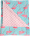 Baby Blanket Super Soft Minky Blanket with Double Layer Dotted Backing Pink Flamingo Security Blanket for Newborns Nursery Stroller Receiving Todd...