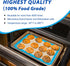 UBeesize 3 Pack Silicone Baking Mats, Non-Stick Oven Liners, Reusable Food Safe Cookie Sheets For Baking, Warp Resistant & Heavy Duty Bakeware Mat...