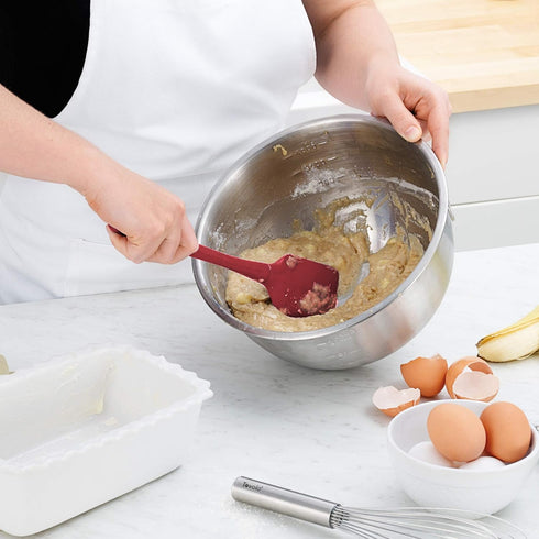 Tovolo Flex-Core All Silicone Spatula, Tapered Silicone Edge for Scraping, Ergonomic Handle, Heat-Resistant Rubber Spatula, BPA-Free & Dishwasher ...