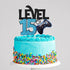 Level 15 Game Birthday Cake Topper - Video Game Boy's 15th Birthday Level Up Party Blue Cake Supplies - Game On Winner Gaming Party Decoration...