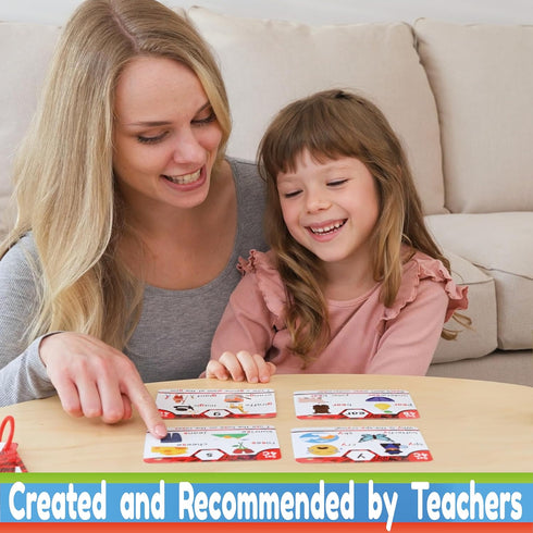 Phonics Flash Cards - Learn to Read in 20 Stages - Digraphs CVC Blends Long Vowel Sounds - Games for Kids Ages 4-8 Kindergarten First Second Grade...