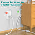 2 Pack Power Extension Cord 2FT/24Inch, Short 3 Prong Electric Extension Cable Outlet Saver, Single Outlet, Heavy Duty, Waterproof, Flexible, 16 A...