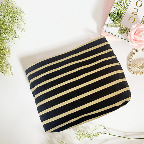 Large Aesthetic Makeup Bag, Floral Cosmetic Bags for Women Girls, Canvas Makeup Organizer Storage with Zipper, Travel Toiletry Bag, Cute Skincare ...