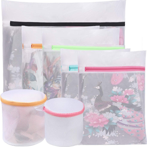 BAGAIL Laundry Bags Mesh Wash Bag for Intimates Lingerie and Delicates,7Pcs(1XL,2L,2M,2 Bra Bags)...