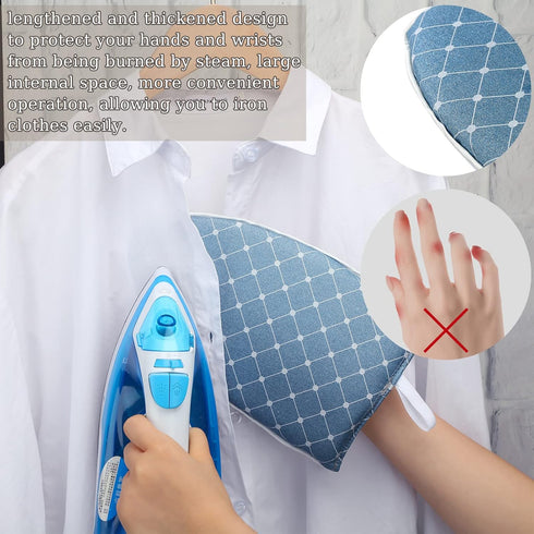 2 Pieces Gloves for Steamer Garment Steamer Ironing Gloves Waterproof Anti Steam Mitt with Finger Loop Heat Resistant Ironing Board for Clothes St...