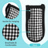 4Pcs Cotton Cast Iron Handle Cover, Non-Slip Cast Iron Skillet Handle Covers, Machine Washable Lodge Cast Iron Handle Covers for Kitchen Baking Co...