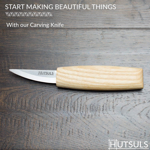 Hutsuls Wood Whittling Knife for Beginners - Razor Sharp Wood Carving Knife in a Beautifully Designed Gift Box, Sloyd Woodworking Knife for Men, W...