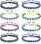 Hicarer 8 Pieces Evil Eye Beaded Bracelet Adjustable Blue Evil Eye Rope Bracelets Kabbalah Protection Friendship Bracelet Hand Woven Turkish Lucky...