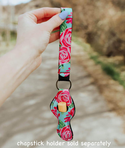 Cool Neoprene Wristlet Keychain Lanyard 6 Pack - Neoprene Key Chain Holder to Match Chapstick Holder Keychain, 6 Unique Fun Colors...