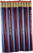 Jumbo TOT pencil, Round, 10mm Metallic Blue and Red, Med Soft Core (Package of 12)...