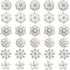 Frcctre 30 Pack Pearl Rhinestone Buttons, 6 Styles Embellishments Button Faux Pearl Button, Flat Back Flower Crystal Buttons for DIY Craft Jewelry...