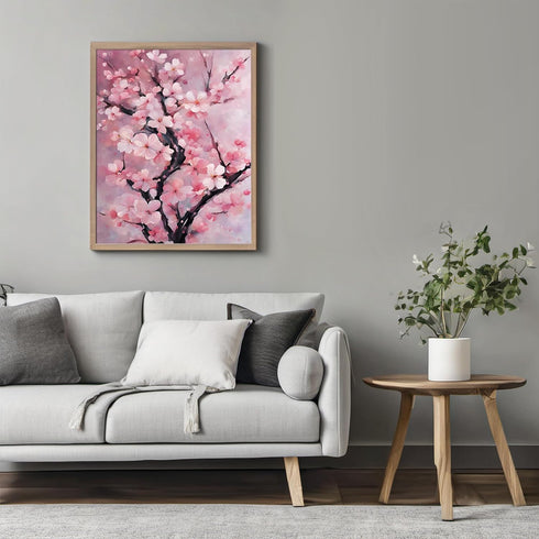 Posterizer 1 pcs- pastel pink flowers-cherry blossom sakura tree inspired 1-Landscape & Nature Art-Floral Botanical Art- Decor for Home & Office- ...
