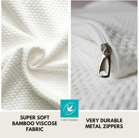 Bamboo Viscose Top Layer Wedge Pillow Case Cover 24x24x7.5, Moisture-Wicking, Cooling and Breathable Wedge Pillow Cover with Zipper...