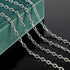 UMAOKANG 304 Stainless Steel Rolo Cable Chains Findings for Jewelry Making Men Women Necklace Bracelet DIY Supplies Silver Chain On Spool with Jum...