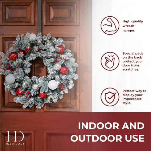 Haute Decor Adjustable Length Wreath Hanger - 20 Lb. Capacity...