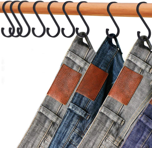 ACMETOP S Hooks, 12 Pack Aluminum S Shaped Hooks, S Hooks for Hanging Pots and Pans, Plants, Coffee Cups, Clothes, and Towels in Kitchen, Bedroom,...