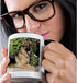 3dRose A German Shepherd Dog by Greenery Mug, 11 oz, Black...